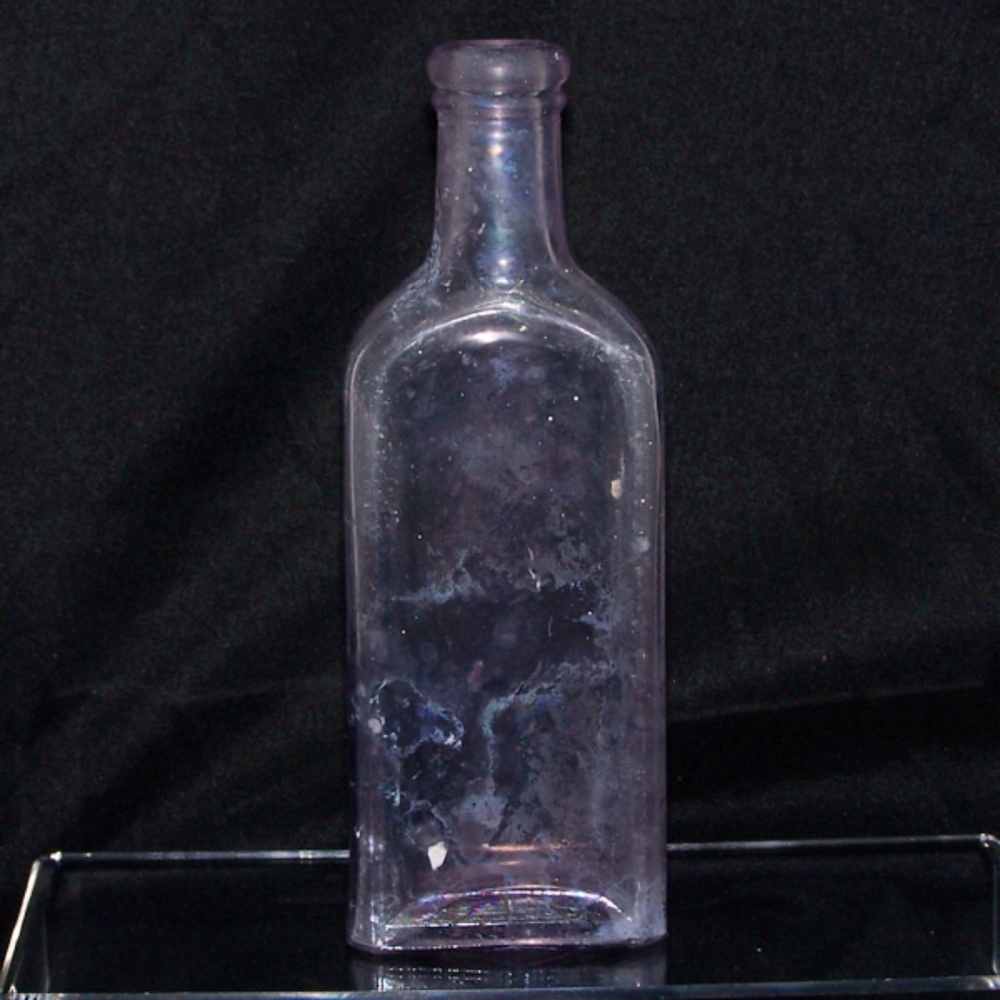 VTG- Foley & Co. Embossed Clear Glass Medicine Bottle - Picture 4 of 7